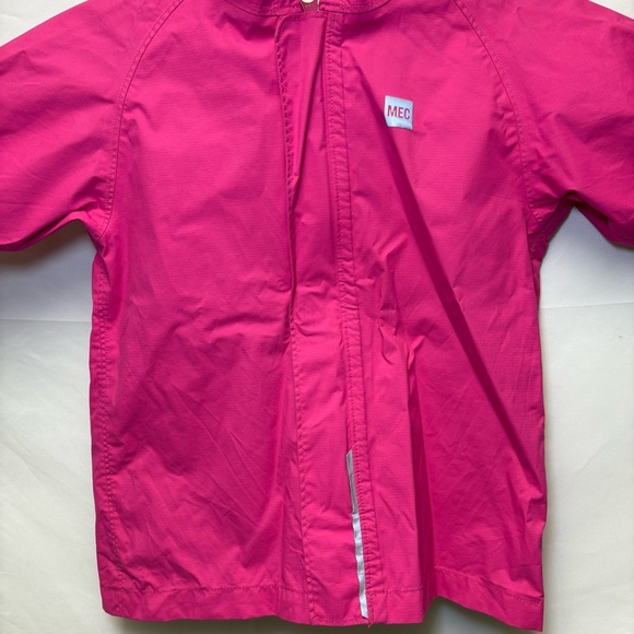 MEC 24 Month Infant Rain Jacket Full Zip Hooded Nylon Waterproof Pink Reflective - Picture 3 of 7